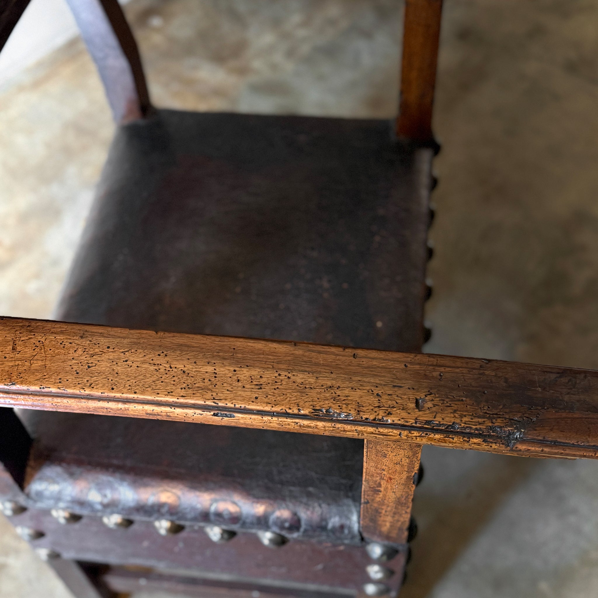 Tall Armorial Arm Chair