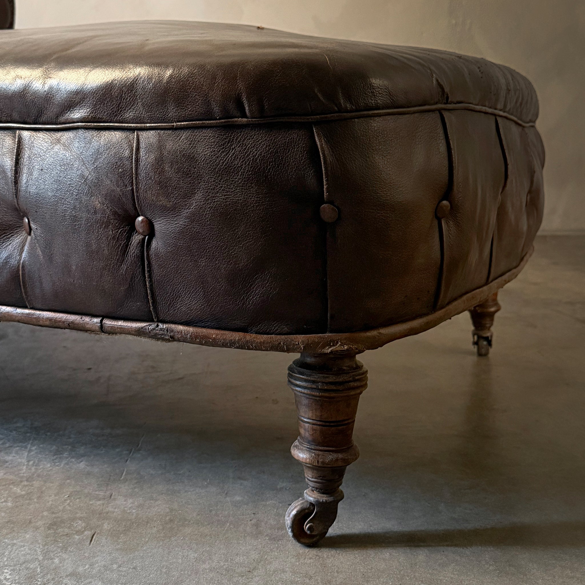 Leather Buttoned Daybed