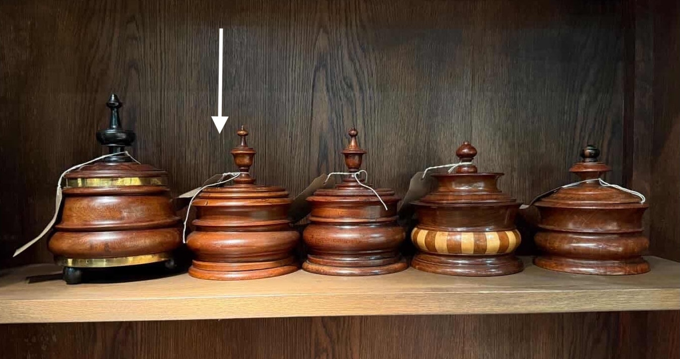 Turned Dutch Fruitwood Tobacco Jar