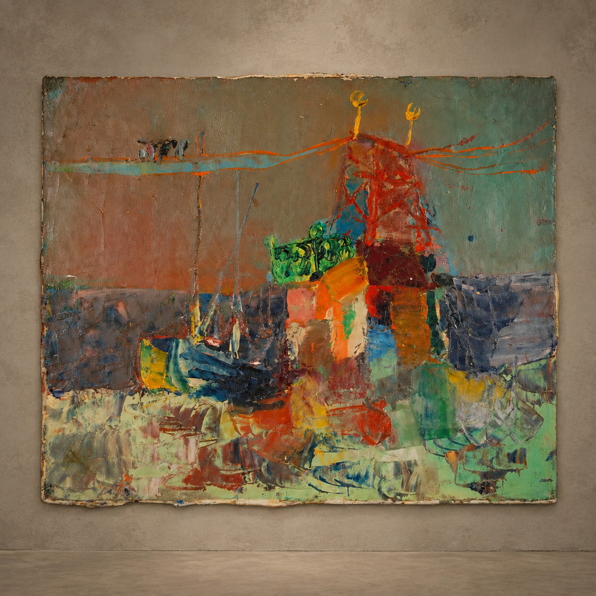 Abstract Painting of Ship