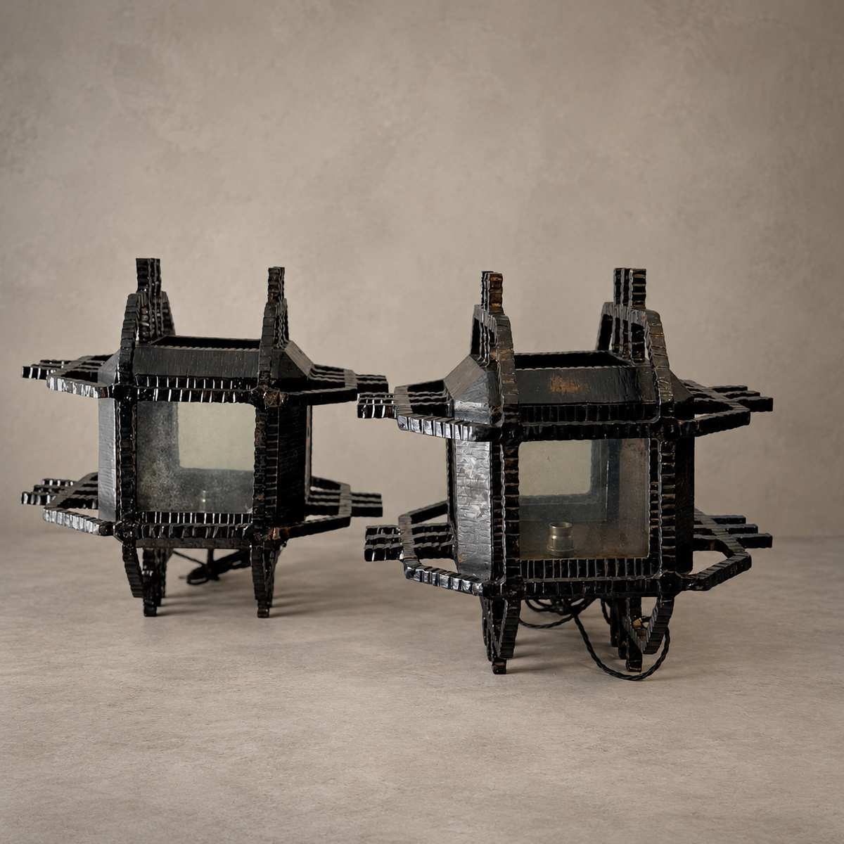 Brutalist Iron Lanterns