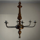 Wood and iron Chandelier