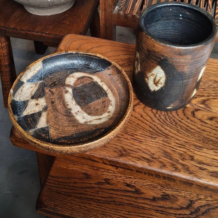 Studio Pottery Vase and Bowl