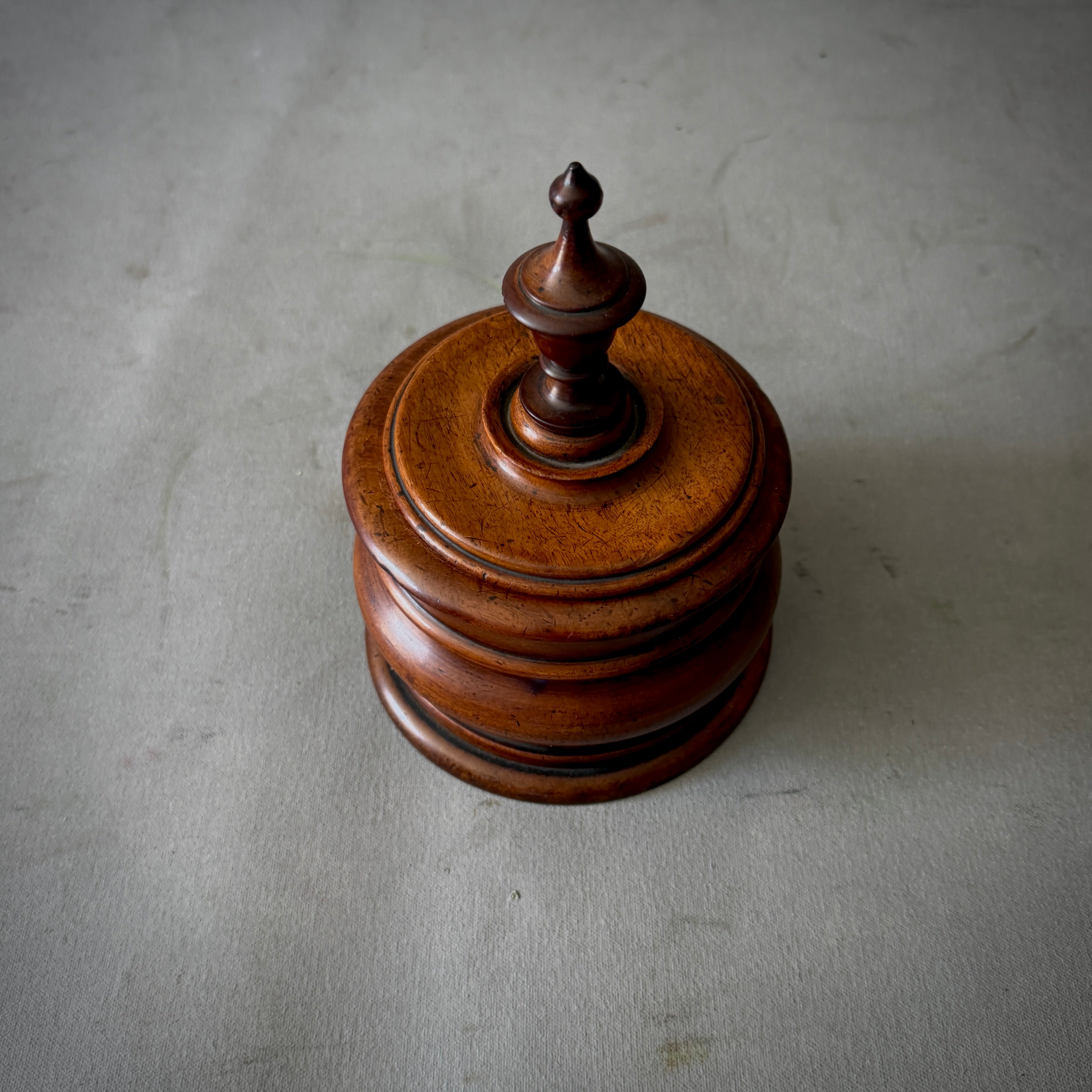 Turned Dutch Fruitwood Tobacco Jar
