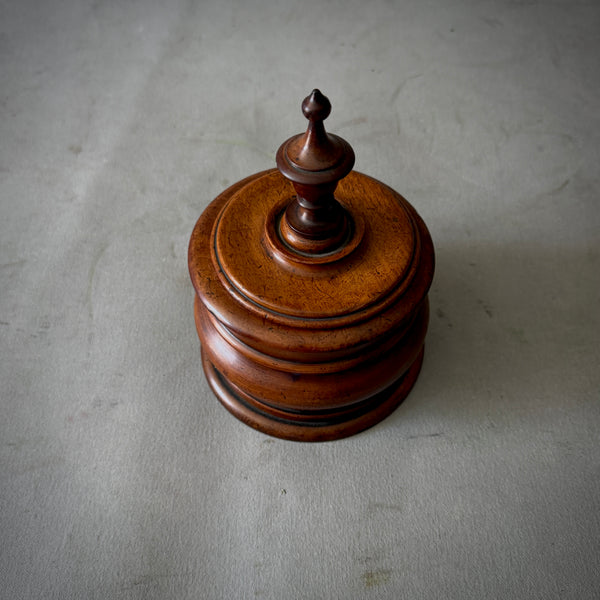 Turned Dutch Fruitwood Tobacco Jar