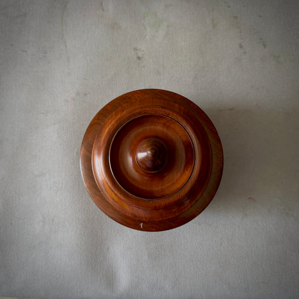 Dutch Fruitwood Tobacco Jar with Inlaid Band Decoration
