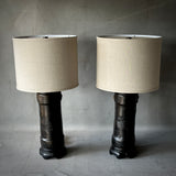 Pair of Leather Lamps