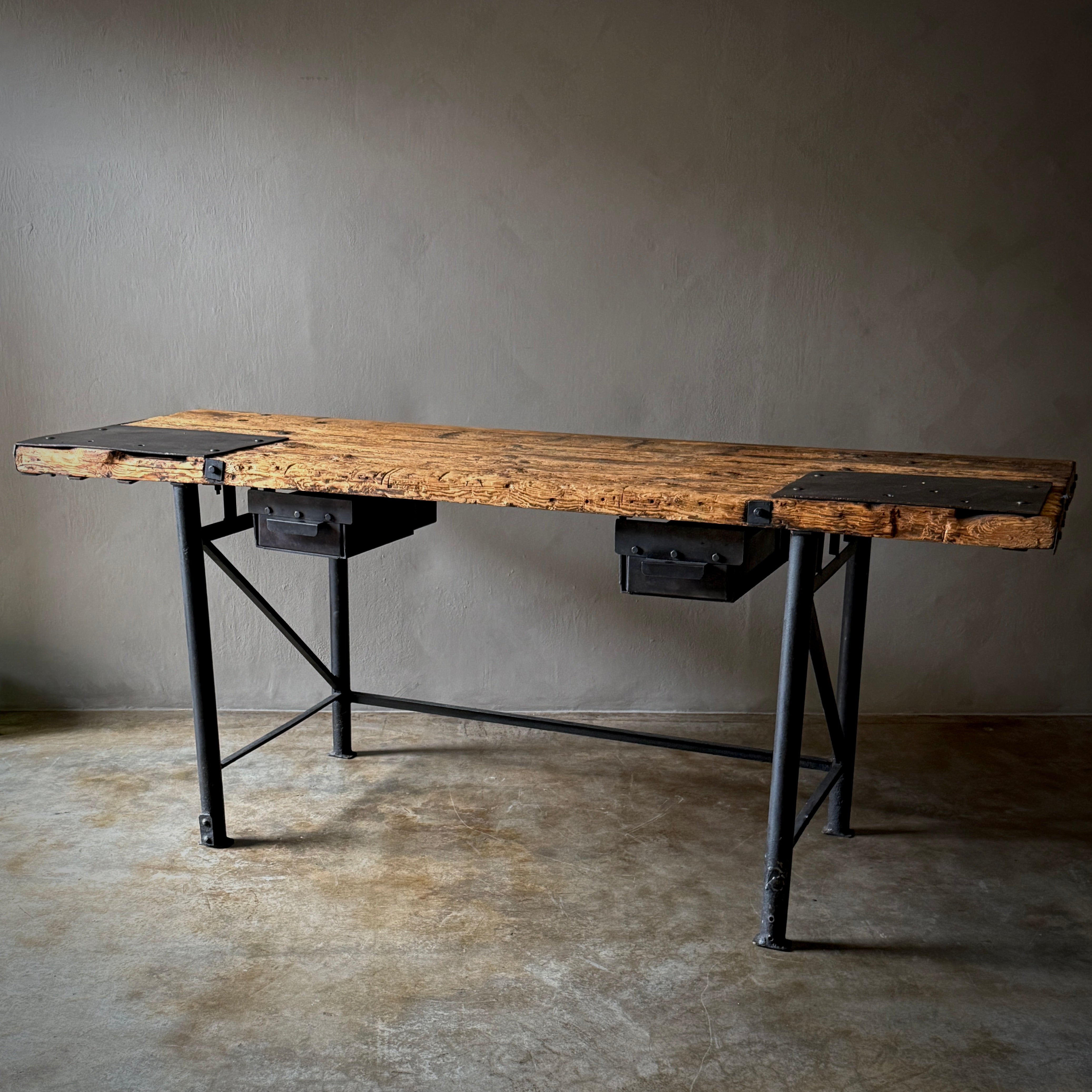 Metal and Wood Work Desk