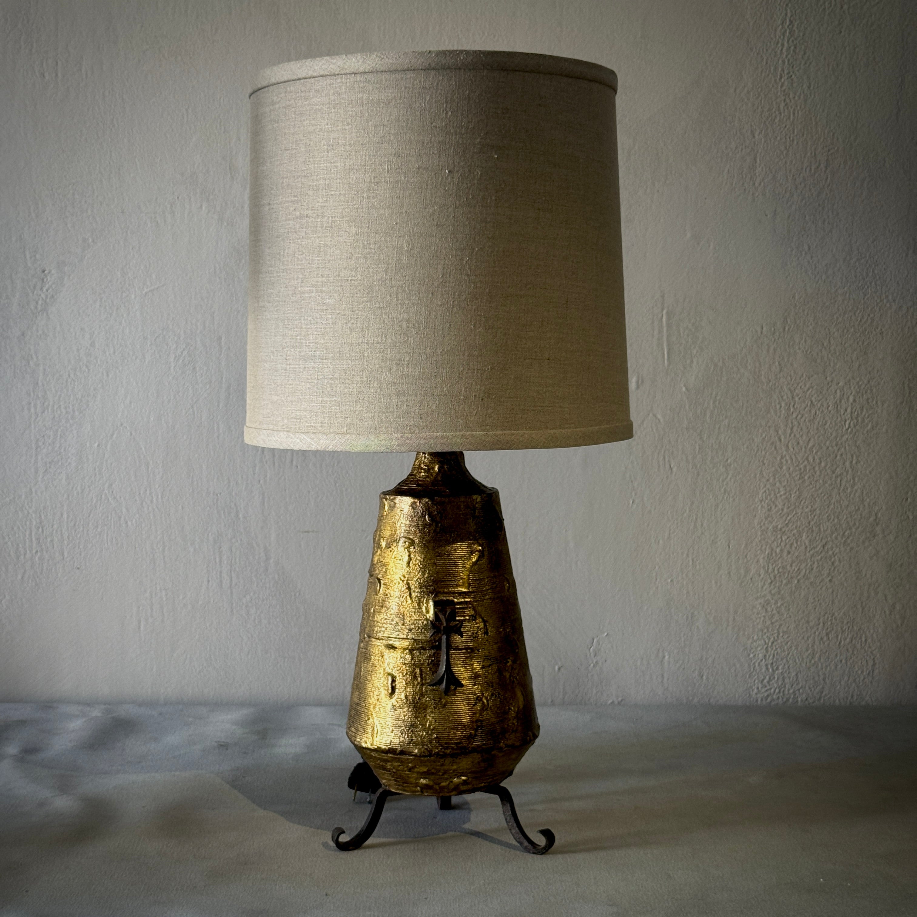 Brass and Iron Lamp