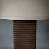 Pair of Ribbed Ceramic Table Lamps