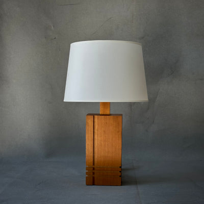 Swedish Mid-Century Wood Table Lamp