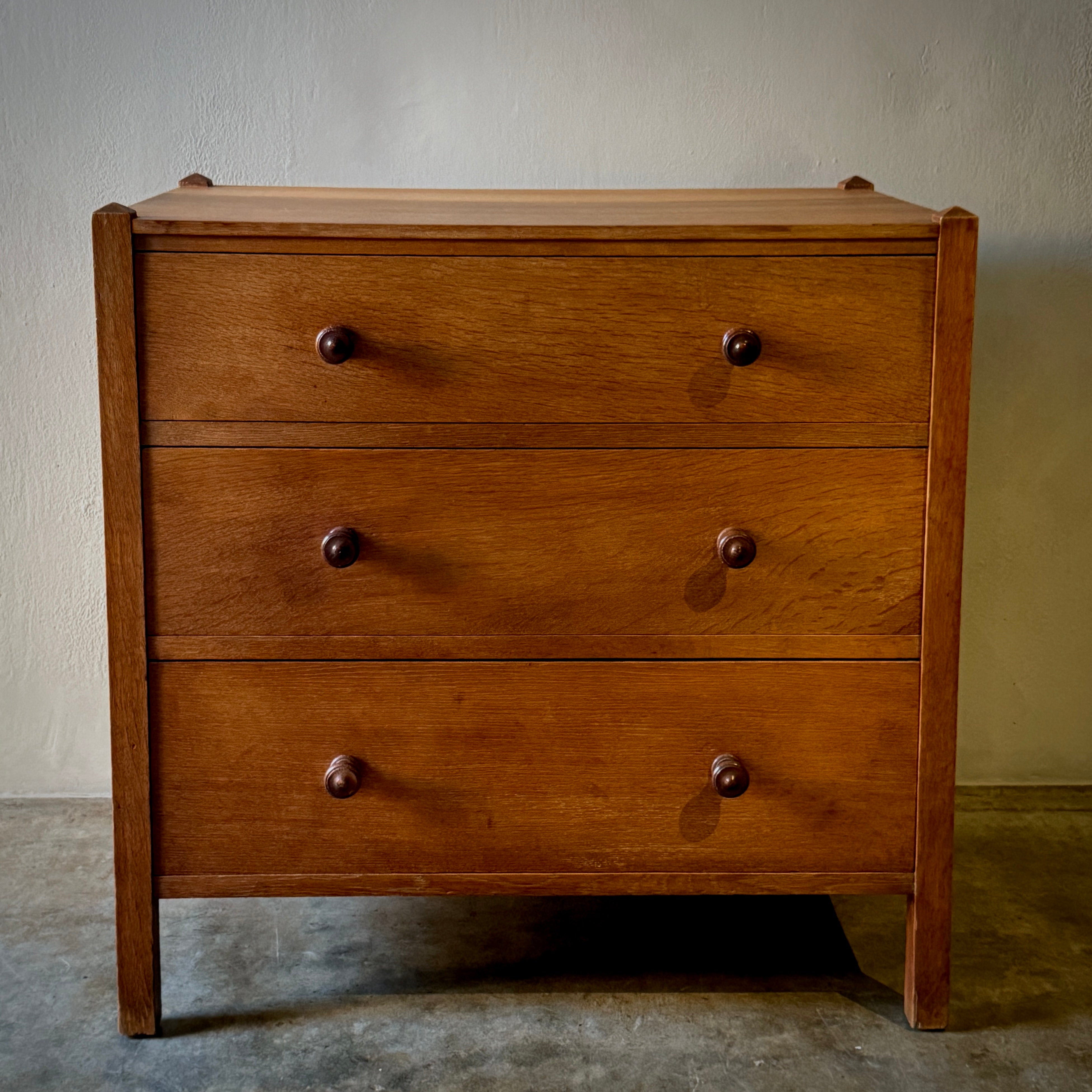 Early 20th Century White Oak Chest of Drawers by Heals
