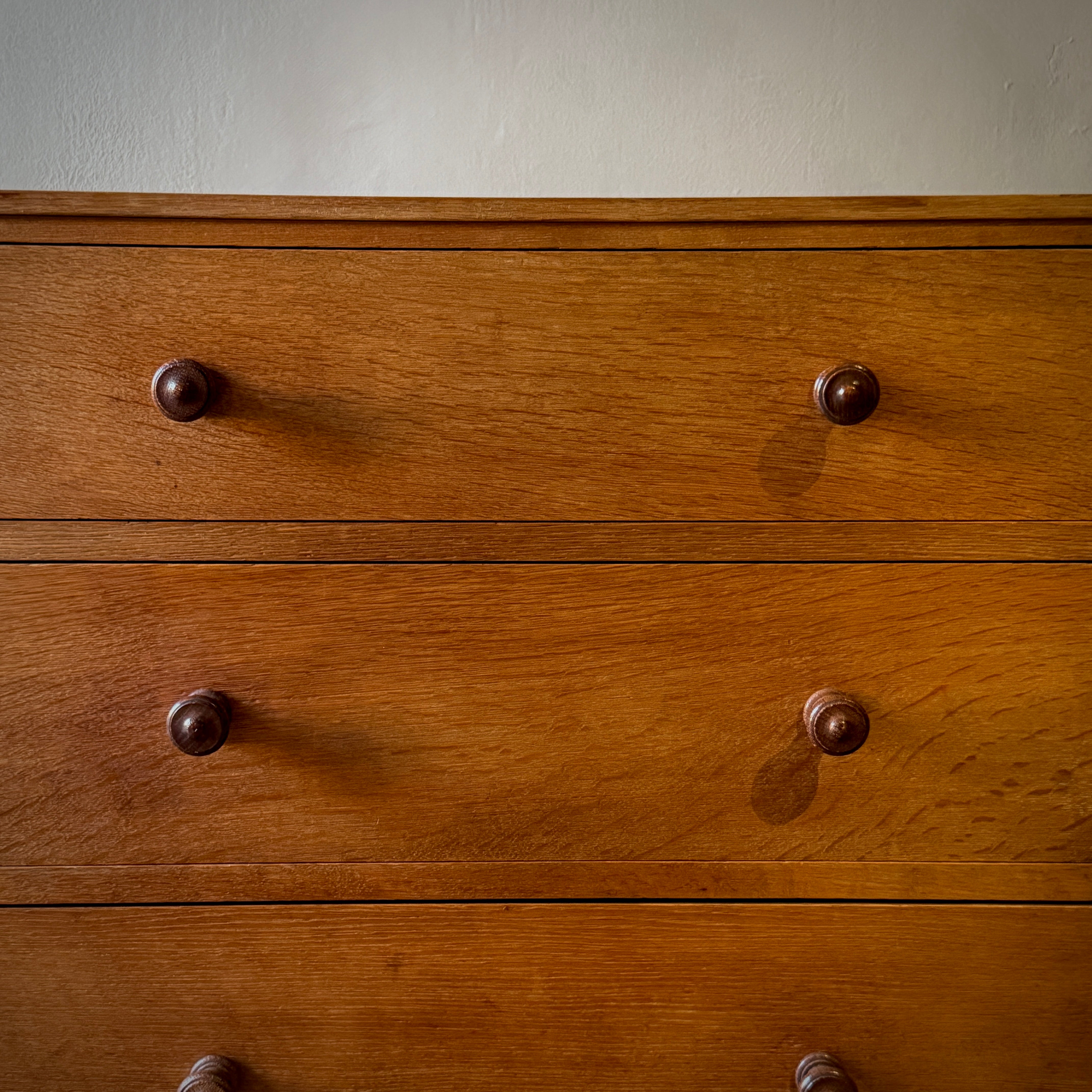 Early 20th Century White Oak Chest of Drawers by Heals