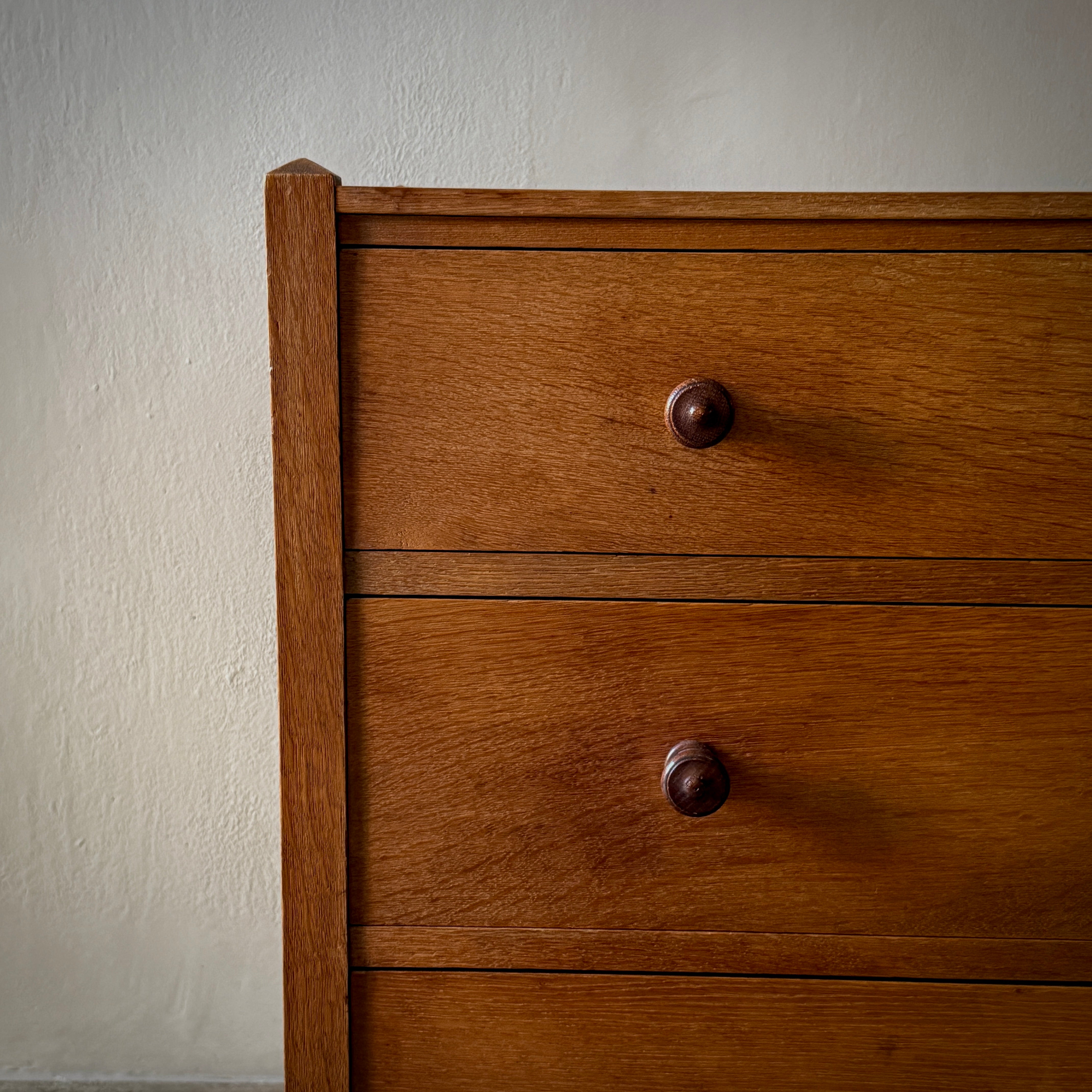 Early 20th Century White Oak Chest of Drawers by Heals