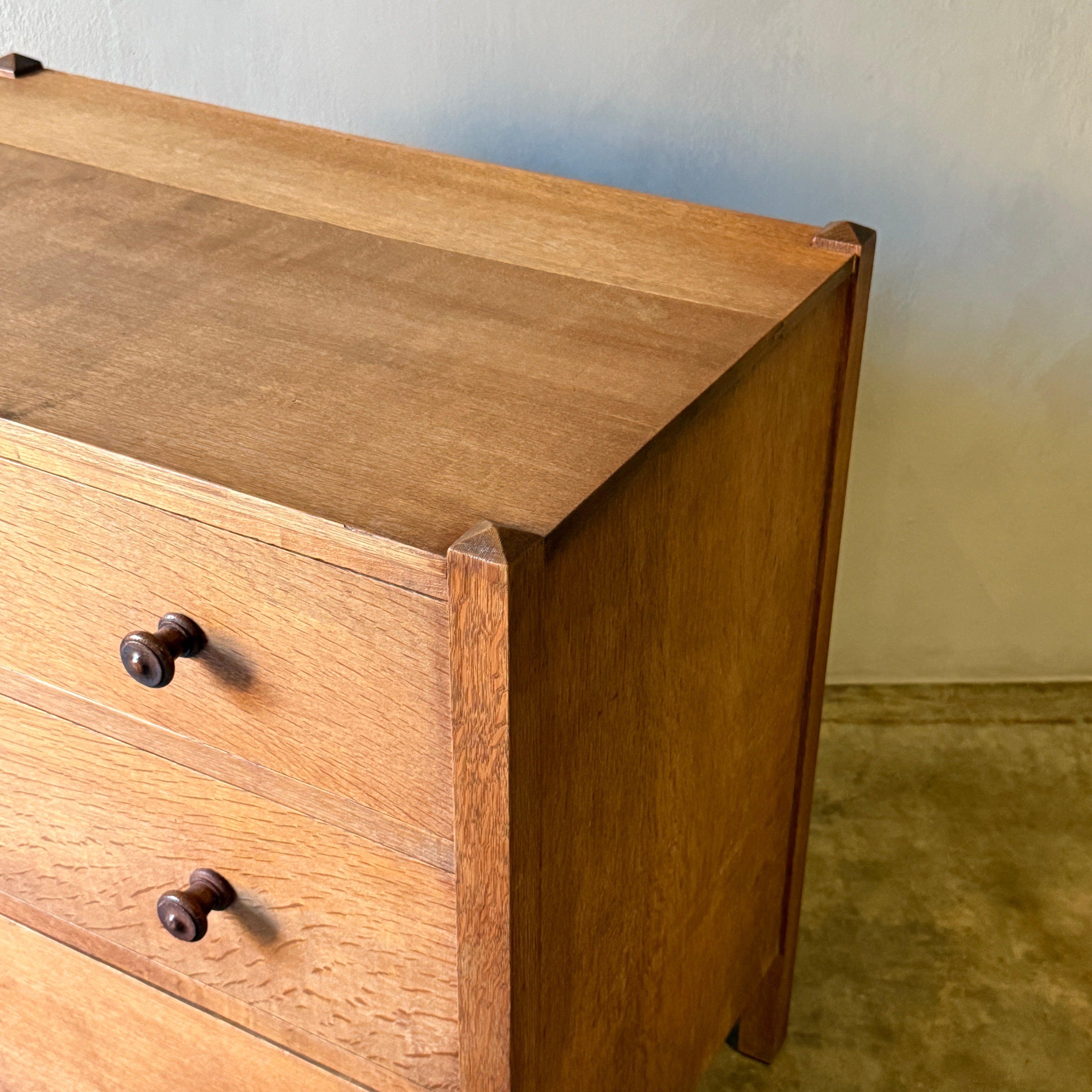Early 20th Century White Oak Chest of Drawers by Heals