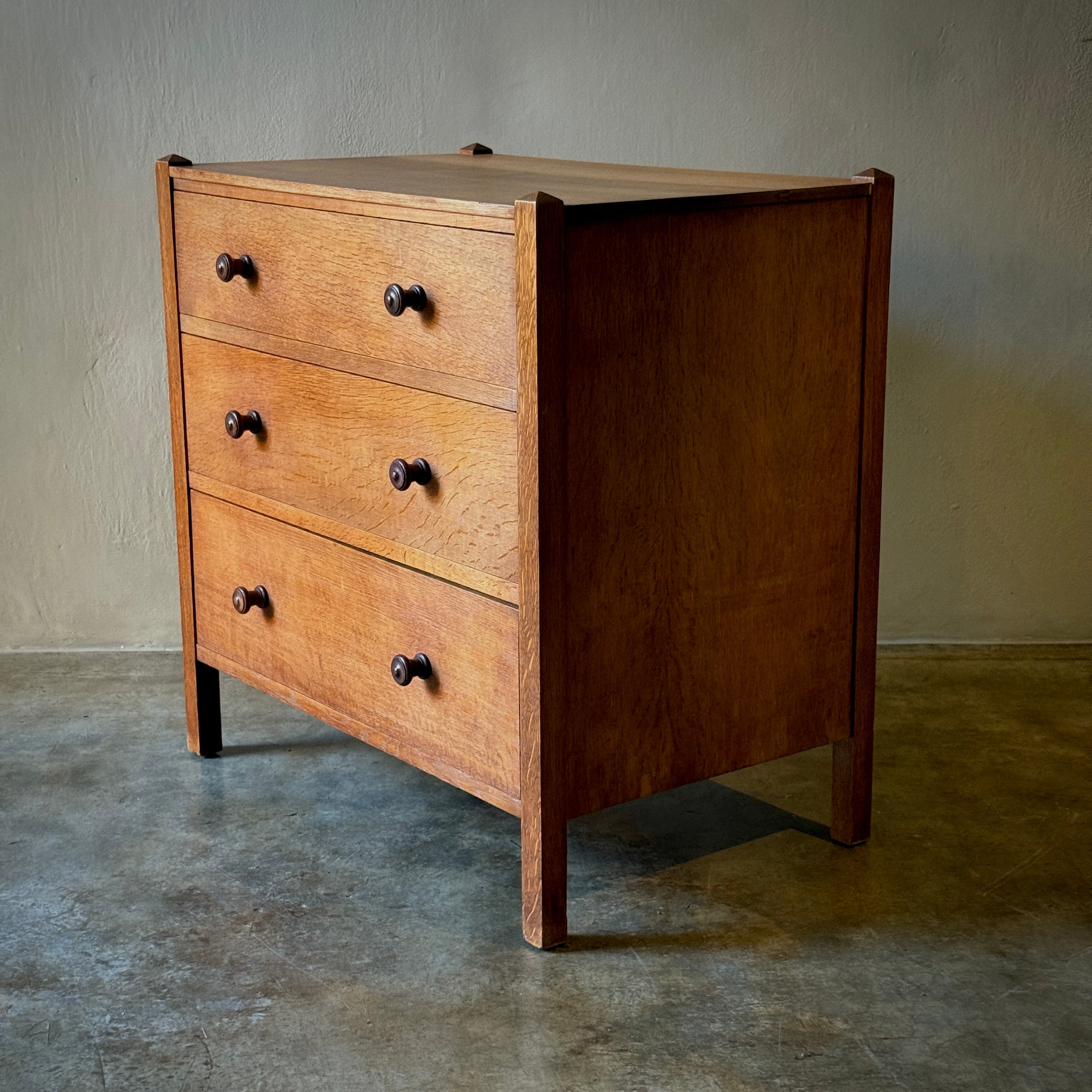 Early 20th Century White Oak Chest of Drawers by Heals