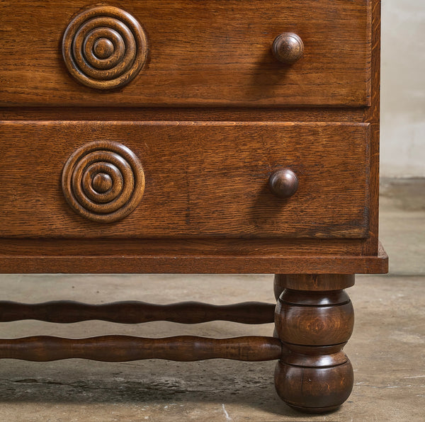 Charles Dudouyt Oak Chest of Drawers