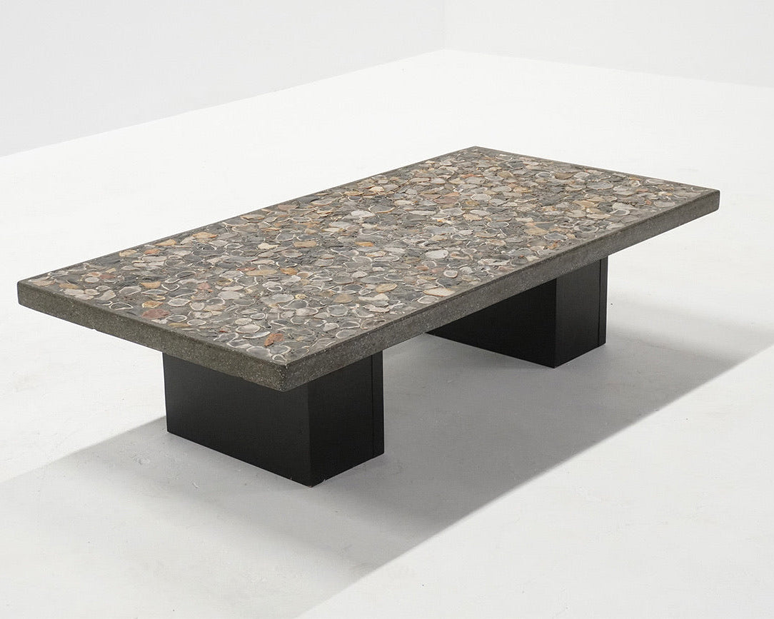 Brutalist Stone Coffee Table