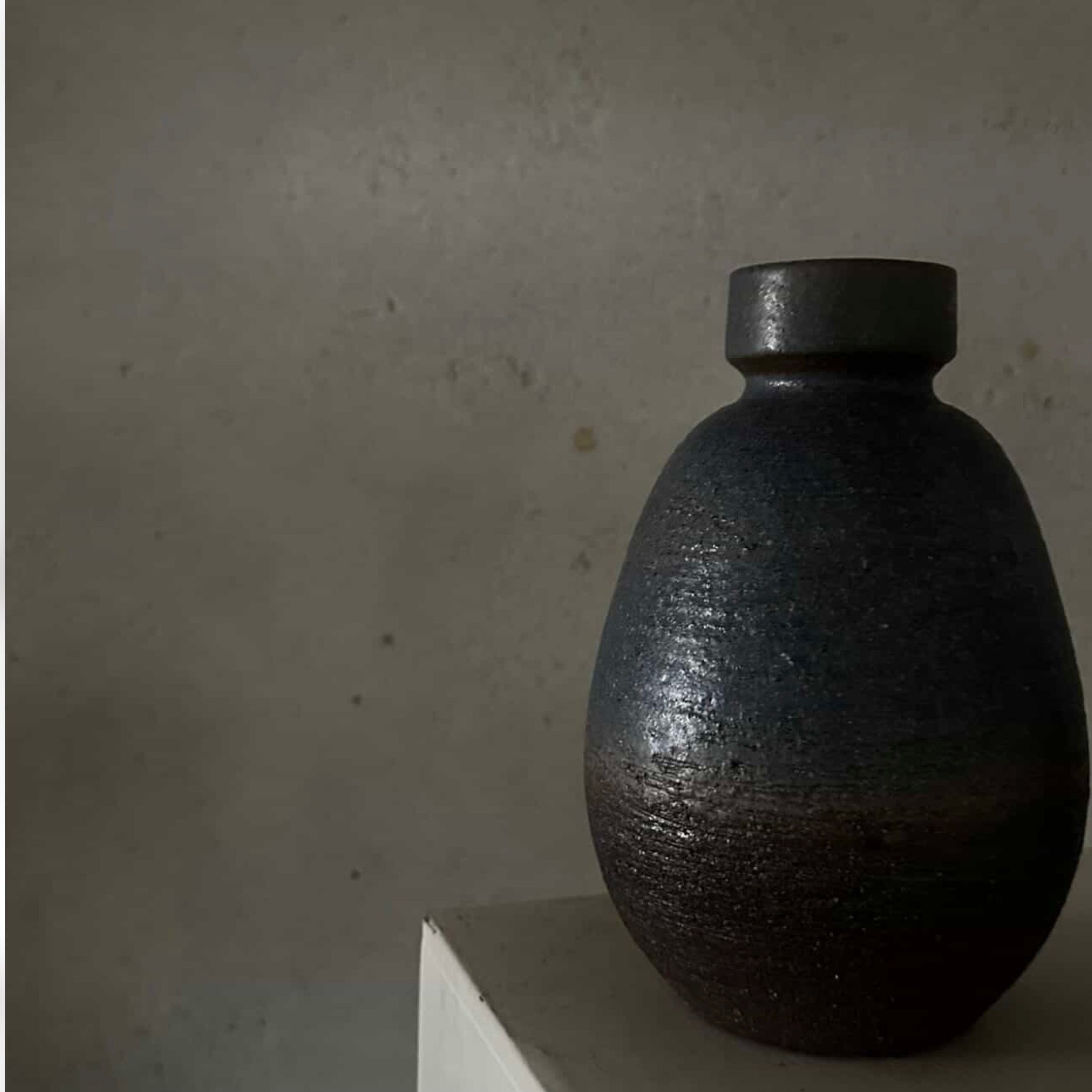 Black Ceramic Vase