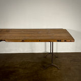Large Wood Industrial Work Table