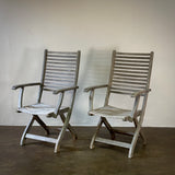 Pair of Teak Garden Chairs
