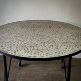 Pebble Stone and Iron Table