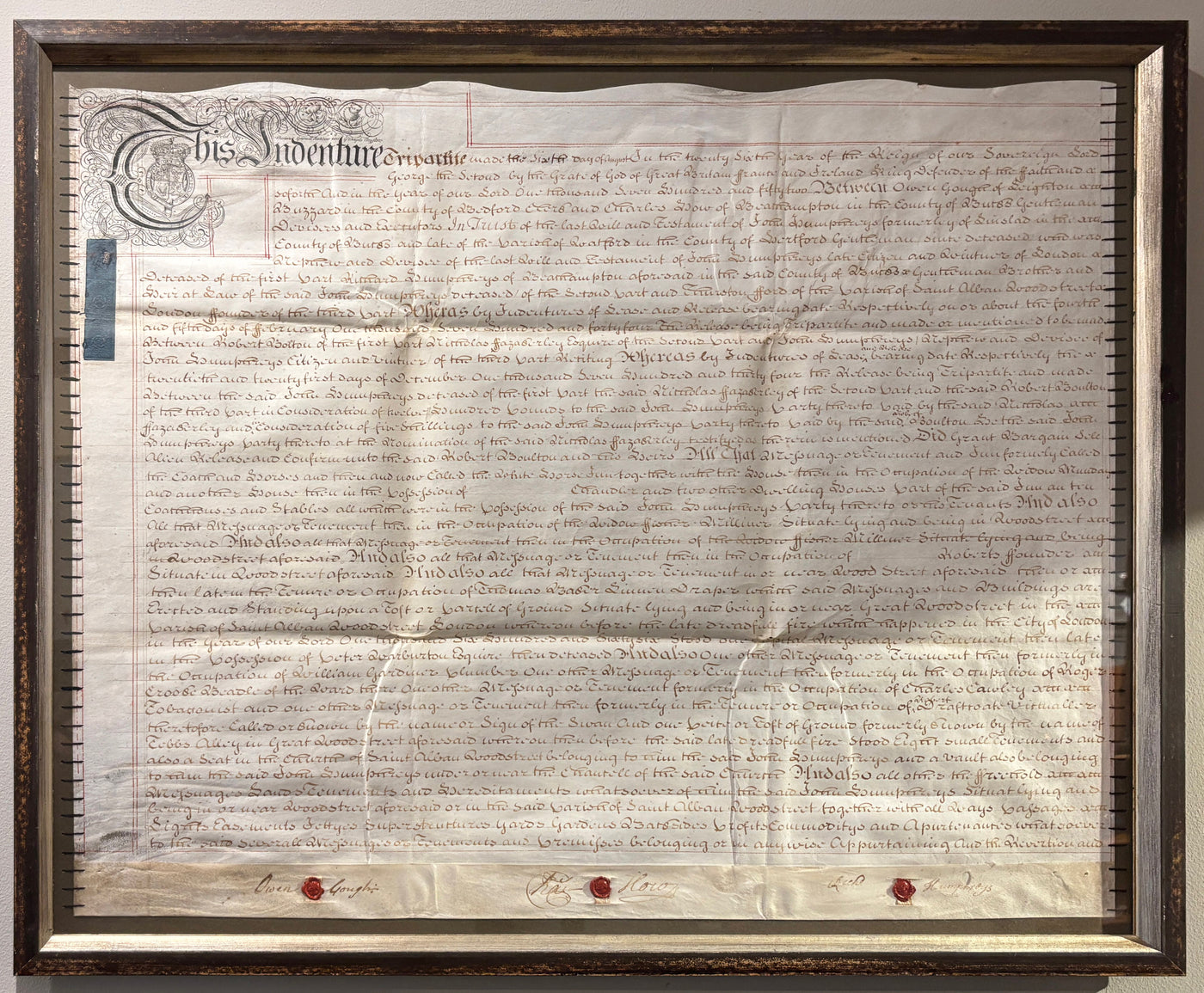Framed Vellum Documents
