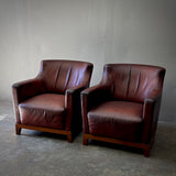 Pair of Dutch Leather Chairs