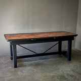 Industrial Table with Wood Top