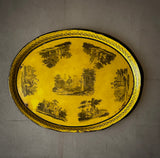 TOLE TRAY WITH TOILE MOTIF