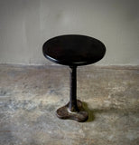 Small Iron Side Table with Wood Top