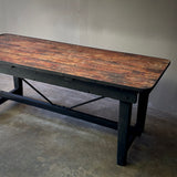 Industrial Table with Wood Top