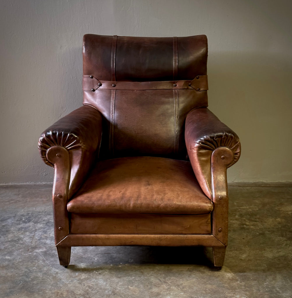Brown Leather Arm Chair