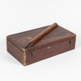 LEATHER BOX WITH WOODEN CRAYON
