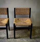 Pair of Chairs with Rush Seats