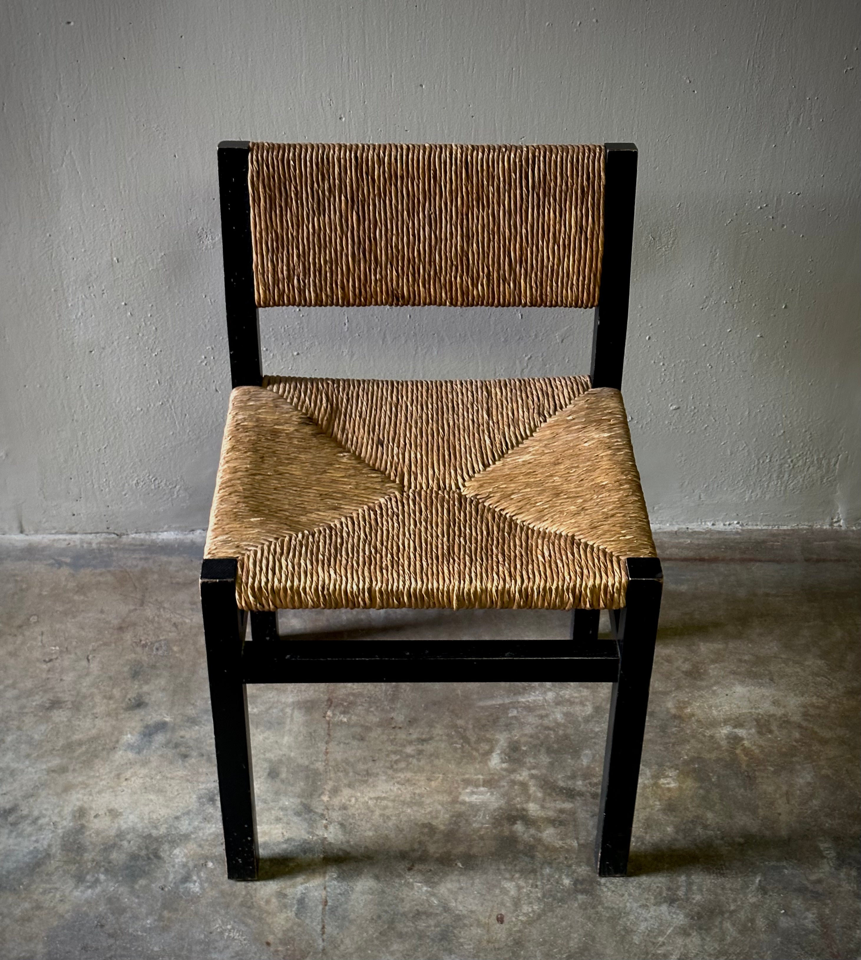 Pair of Chairs with Rush Seats