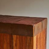 Chopping Block Table With Copper Top